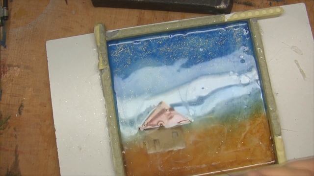 Картина из эпоксидной смолы и листьев смотреть онлайн