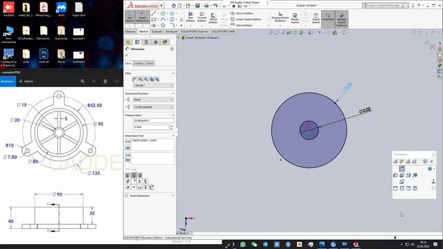 SolidWorks Example 4 - Creating simple assembly смотреть онлайн