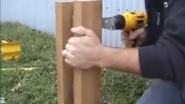 Wrapping steel posts with wood when building wood fence смотреть онлайн