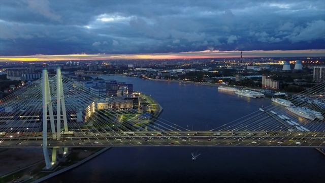 Вантовый мост Санкт-Петербург | 4K | DJI Mavic pro смотреть онлайн