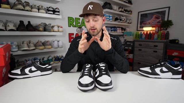 REAL VS FAKE! NIKE DUNK PANDA UPDATED SNEAKER COMPARISON! смотреть онлайн