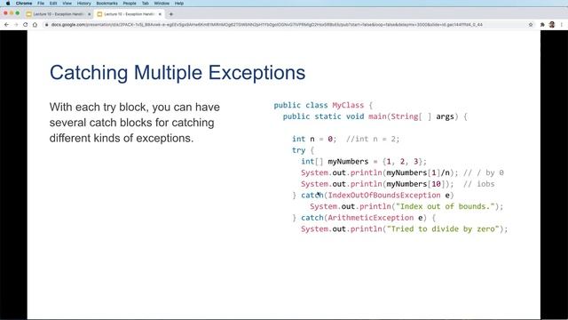 Java Exceptions 7: Multiple Catch Statements смотреть онлайн