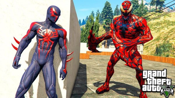 ЧЕЛОВЕК ПАУК ИЗ БУДУЩЕГО ПРОТИВ КАРНАЖА В ГТА 5 МОДЫ! SPIDERMAN VS CARNAGE ОБЗОР МОДА В GTA 5 ВИДЕО