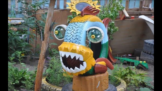 Сад. Огород. Необычные поделки для сада. смотреть онлайн