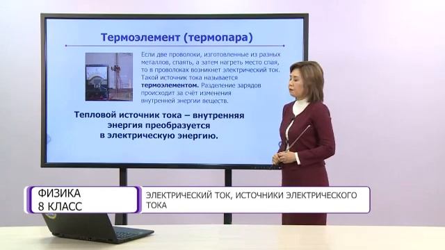 Физика. 8 класс. Электрический ток, источники электрического тока /12.01.2021/ смотреть онлайн