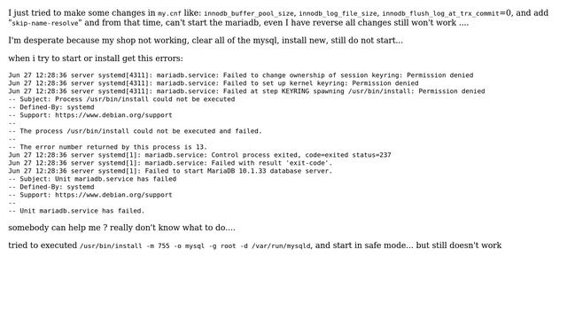 DevOps & SysAdmins: MariaDb won't start debian 9 (2 Solutions!!) смотреть онлайн