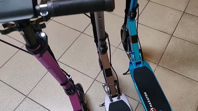 Самокат Maraton Strider (Страйдер) с Ручным тормозом Амортизаторами, до 100 кг смотреть онлайн