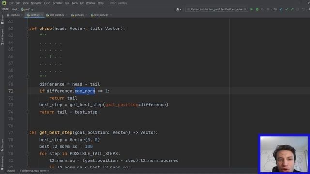 Advent of Code 2022, Day 9, Python Solution смотреть онлайн