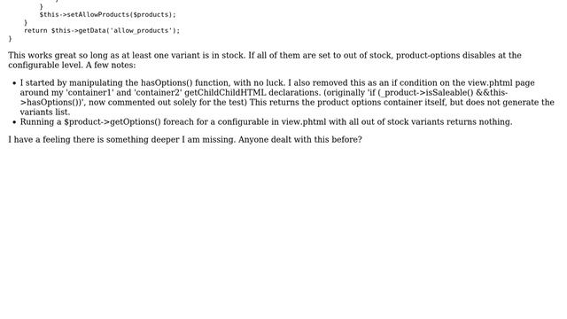 Magento: Showing Out of Stock variants(simple) when all variants are out of stock? смотреть онлайн