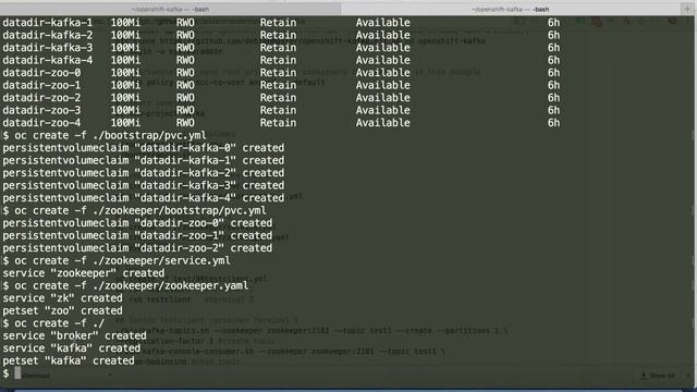 ocp-demos: Kafka Cluster - HA - Manually scalable смотреть онлайн