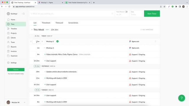 Figma Time Tracking Integration | Everhour смотреть онлайн