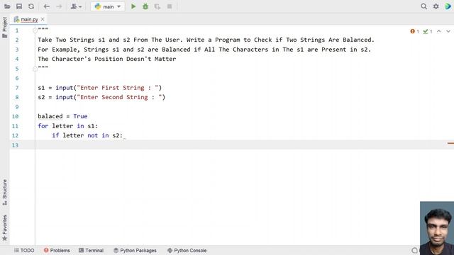 Take Two Strings s1 And s2 From The User. Write a Program to Check if Two Strings Are Balanced. For смотреть онлайн