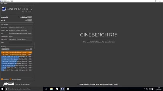 Silent workstation (Coeus) on Cinebench R15 смотреть онлайн