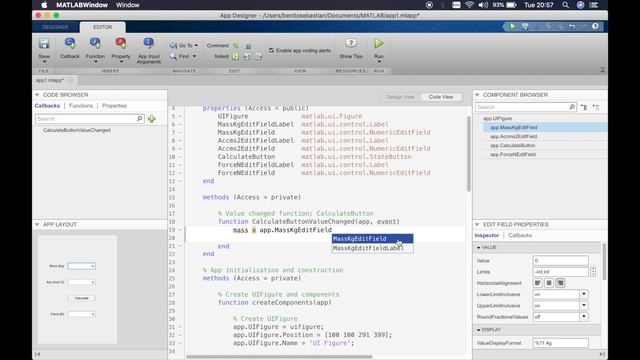 MATLAB AppDesigner | Tutorial 2 | Simple Calculator (Newton's 2nd Law) смотреть онлайн