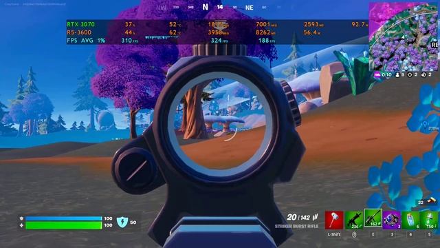Fortnite | RTX 3070 + Ryzen 5 3600 | 1080P | Performance Mode смотреть онлайн