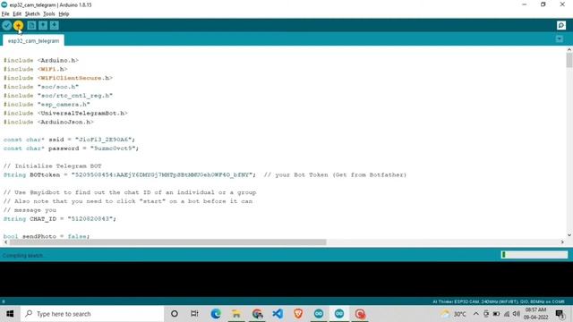 How to Send ESP32_CAM taken photos -telegram| Arduino ide | ESP MODULE смотреть онлайн