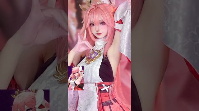 Яэ Мико милый косплей, аниме геншин импакт смотреть онлайн