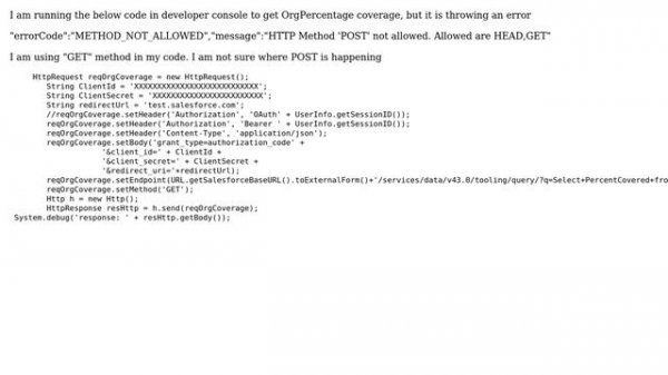 errorCode":"METHOD_NOT_ALLOWED","message":"HTTP Method 'POST' not allowed. Allowed are HEAD,GET