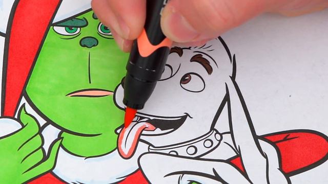 Coloring The Grinch & Max Christmas Coloring Page Prismacolor Markers | KiMMi THE CLOWN смотреть онлайн