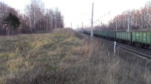 ВЛ11.8-817 с грузовым составом, перегон Белые Столбы - Домодедово