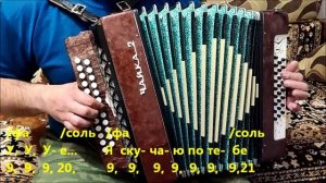 Ла-ла-ла ( Давай пойдём с тобой туда...) А.Губин, Ж.Фриске. Разбор на гармони.