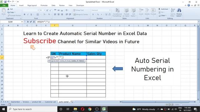 Automatic Serial Number in Excel Data (How to Generate Auto Serial Number in Excel) смотреть онлайн