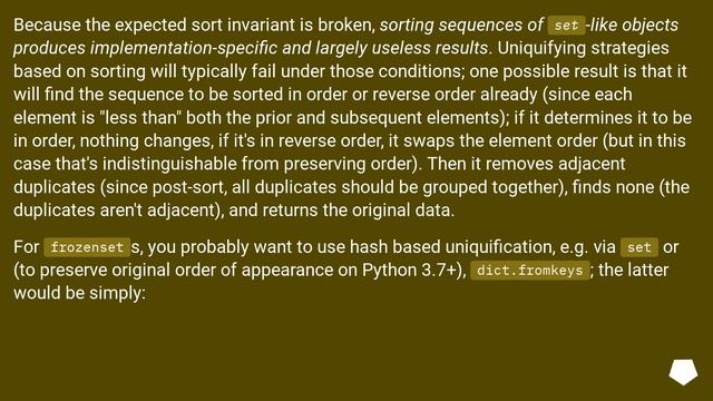 numpy.unique has the problem with frozensets смотреть онлайн