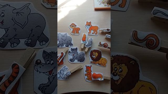 развивающая игра из фетра и прищепок