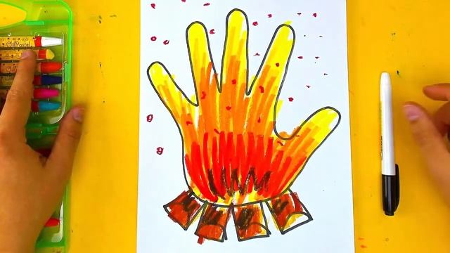 Рисуем РУЧКАМИ простые рисунки ? РыбаКит папа рисует смотреть онлайн