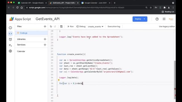 Create Events in Google Calendar using the Calendar API and Google Apps Script | Aryan Irani смотреть онлайн