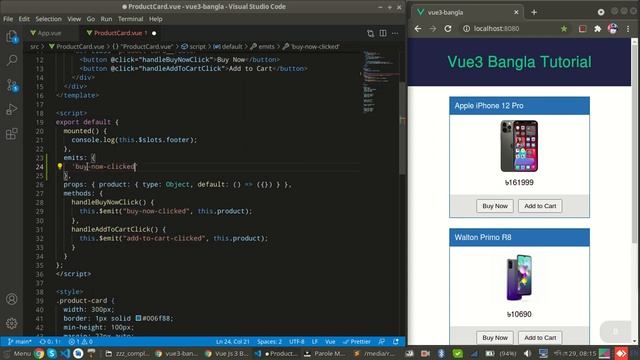 Vue.js 3 Bangla Tutorial: 38. Component communications смотреть онлайн