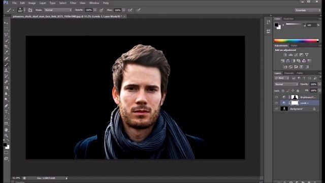 How to make Black and White Portrait || PHOTOSHOP Tutorial || смотреть онлайн
