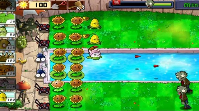 Plants vs Zombies : Survival - Pool смотреть онлайн
