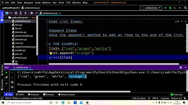 How to Add an Item to a List || Part-25 || Python Tutorial For Beginners смотреть онлайн