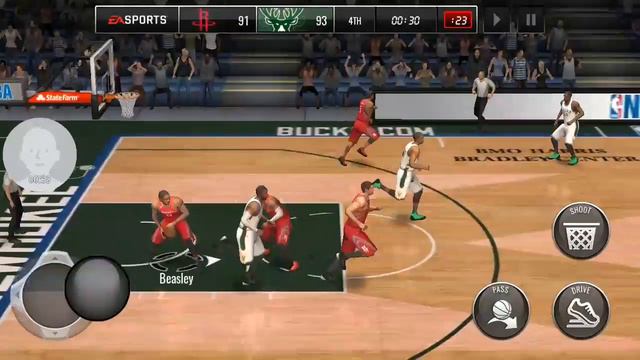 Rockets vs Bucks NBA LIVE 2K16 android play game galaxy samsung s7 edge смотреть онлайн