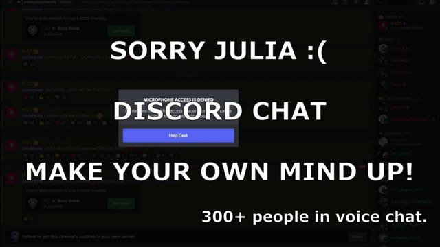 Buzztex Abusing Julia On Discord Chat Also Abusive To Julia Drunk After Being On Filmboys Live Pane