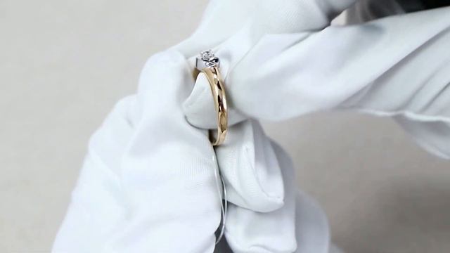 Кольцо из белого золота КЮЗ Del'ta с бриллиантом DБР111206б смотреть онлайн