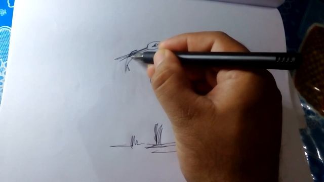 How to draw a simple crane bird drawing / birds drawing смотреть онлайн