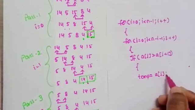 BUBBLE SORT WITH EXAMPLE PROGRAM IN DATA STRUCTURES IN TELUGU/BUBBLE SORT смотреть онлайн