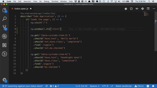 08 | Cypress Framework | Assert on Your Redux Store with Cypress смотреть онлайн