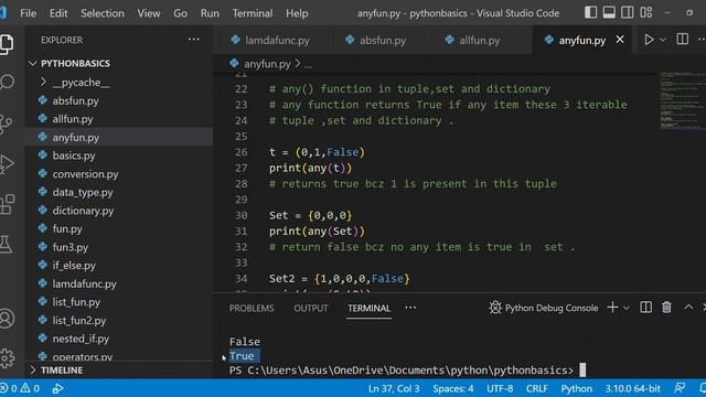 any function in python for tuple , set, dictionary| python for beginner смотреть онлайн