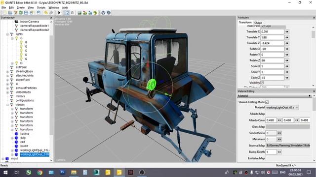 Трактор МТЗ - 80 для FS19. Переделка. Часть 1. Ставим габариты, стопы и дополнительные фары. смотреть онлайн