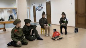 Театрализованная миниатюра на военную тематику "Память", репетиция, детский театр "Буратино" Крымск