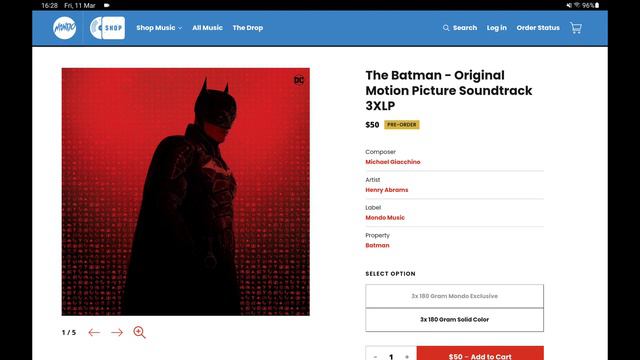 The Batman Soundtrack 3XLP Splatter Vinyl Already Sold Out смотреть онлайн