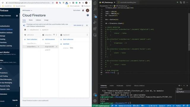 Controlling Raspberry Pi GPIO through Realtime Cloud Database (Firebase Firestore) смотреть онлайн