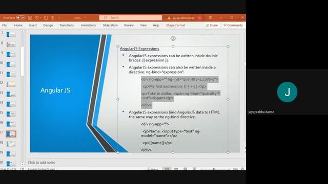 Lecture on Angular JS By MS J M Kanase смотреть онлайн