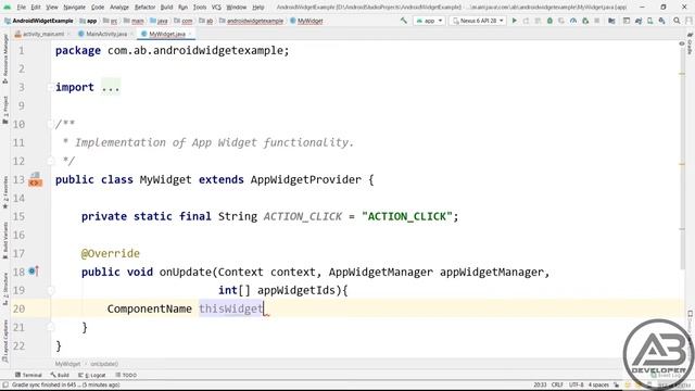 Android Studio 3.6 Home Screen Widget with Example смотреть онлайн