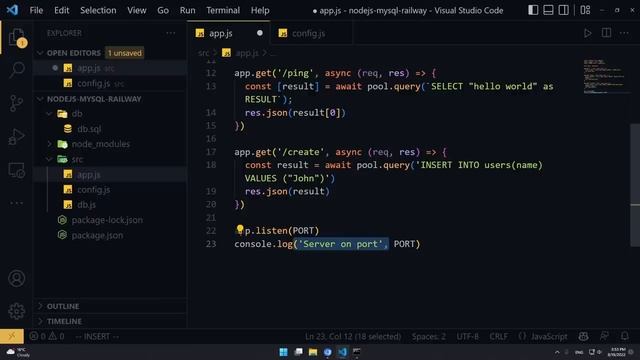 Nodejs & MySQL Deploy gratuito en Railway смотреть онлайн