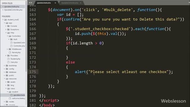 Ajax Multiple Delete Records using Checkbox in Laravel смотреть онлайн