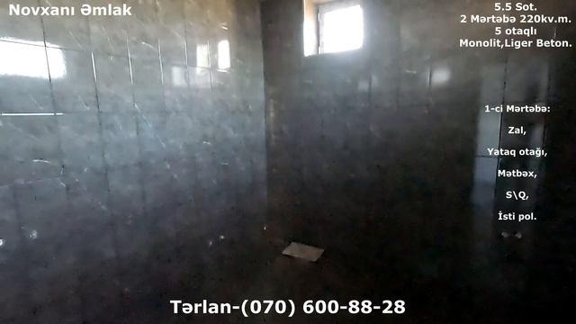 Monolit və Liger beton 2 Mərtəbə yarıtikili 5.5 sotda 5 otaqlı Bağ evi-120.000 azn.Novxanı Emlak. смотреть онлайн
